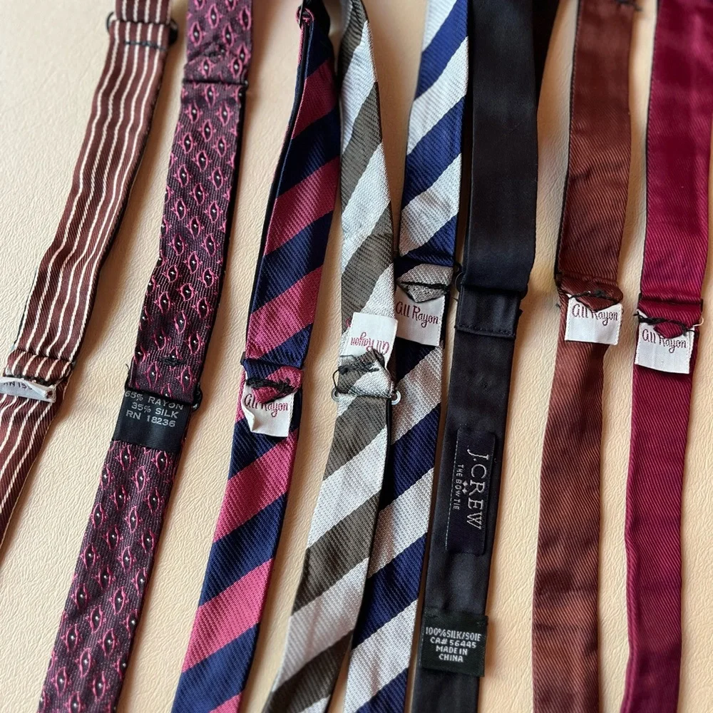 Lot of Eight Vintage Bow Ties